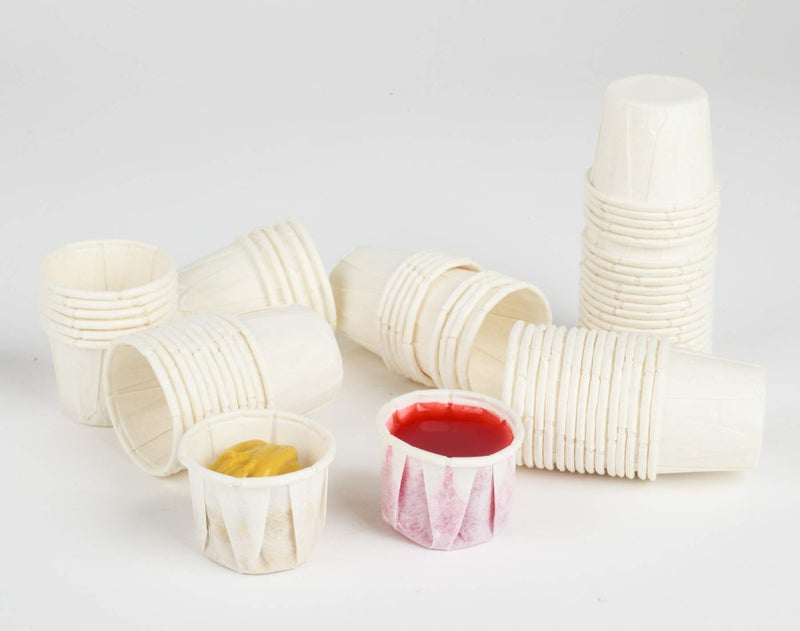 Golden Apple, 0.5oz-250ct White Treated Paper Souffle Portion Cups for Measuring, Medicine, Samples, Jello Shots,Harvest Paper. Compostable Souffle, Portion Cup - Image 3